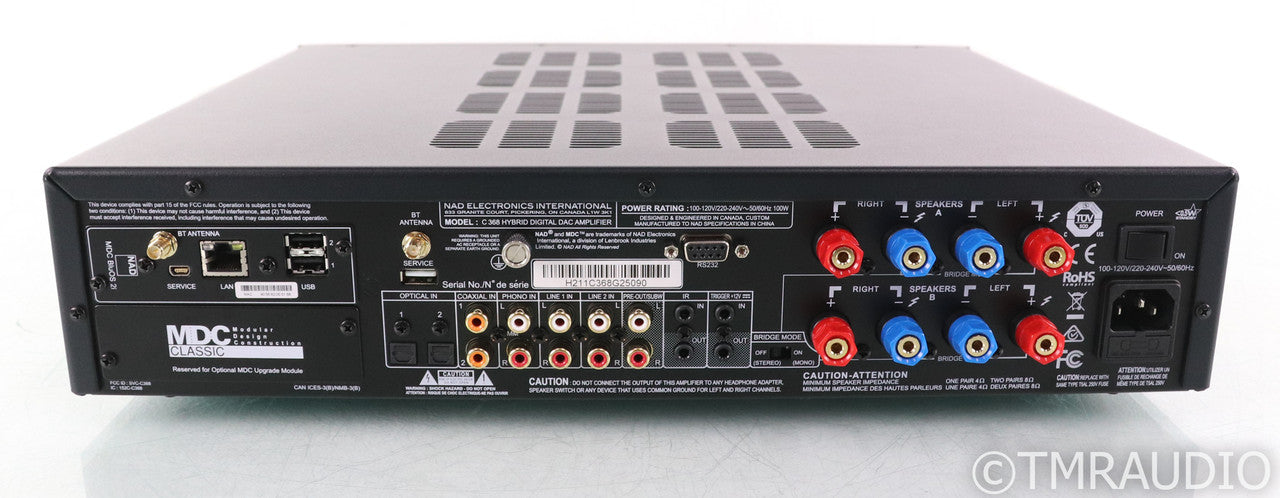 NAD C 368 Stereo Integrated Amplifier / DAC; C368; D/A Converter; Remote; BluOS