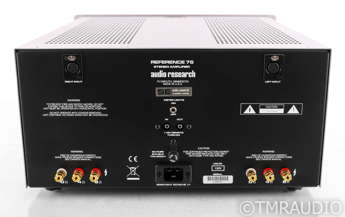 Audio Research Reference 75 SE Stereo Tube Power Amplifier; Silver