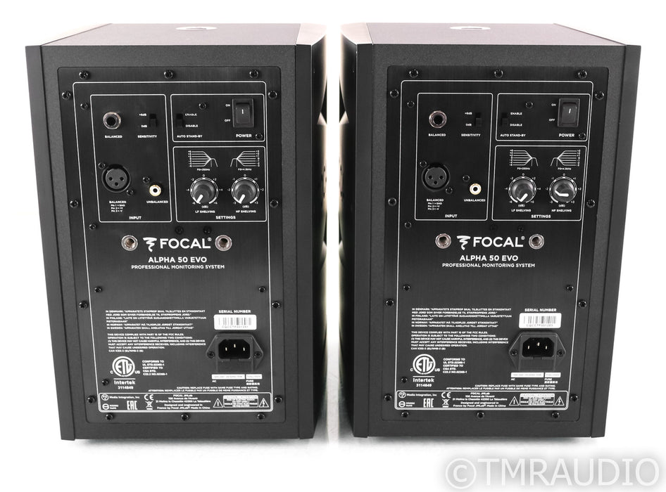 Focal Alpha EVO Powered Monitor Speakers; Black Pair