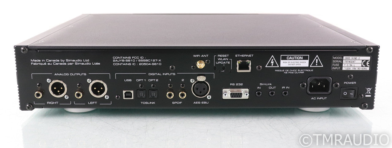 Simaudio Moon 280D Wireless Streaming DAC; D/A Converter; DSD; MiND 2; Remote