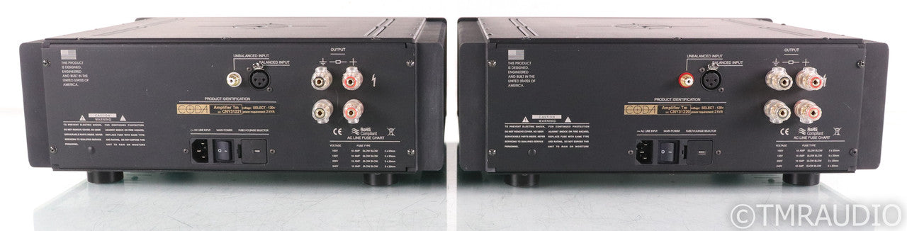 Coda Continuum Tm Monoblock Amplifier; Black; Pair
