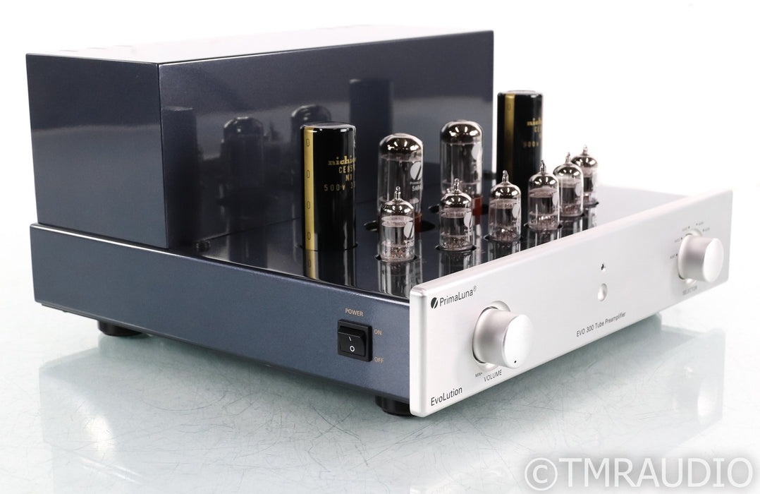 PrimaLuna EvoLution EVO 300 Stereo Tube Preamplifier; Silver; Remote