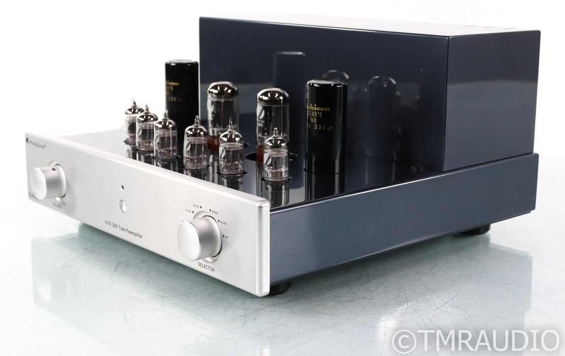 PrimaLuna EvoLution EVO 300 Stereo Tube Preamplifier; Silver; Remote