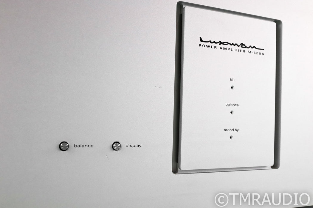 Luxman M-600A Stereo Power Amplifier; M600A; Silver