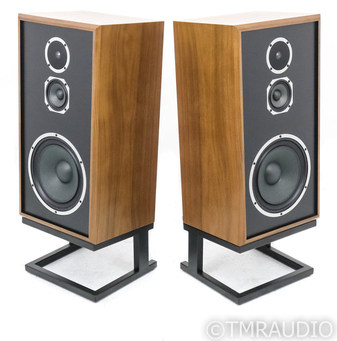 KLH Model 5 Floorstanding Speakers; Walnut Pair w/ Stands