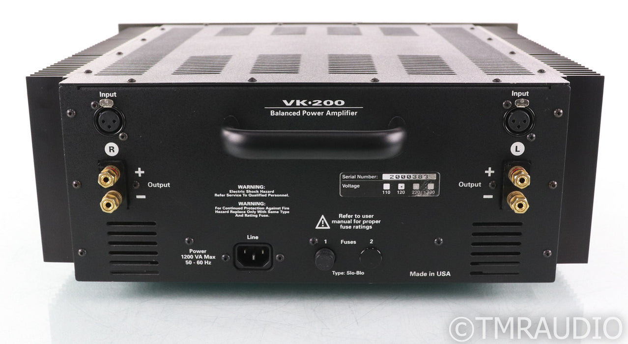 Balanced Audio Technology VK-200 Stereo Power Amplifier; VK200; Black