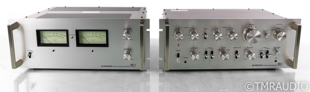 Pioneer Model SPEC-1 Stereo Preamplifier; Model SPEC-2 Amplifier; Set; Silver