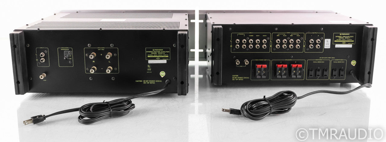 Pioneer Model SPEC-1 Stereo Preamplifier; Model SPEC-2 Amplifier; Set; Silver