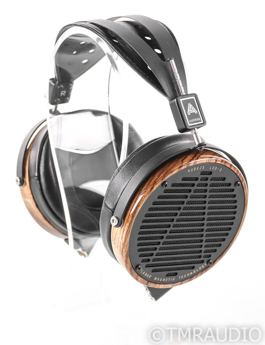 Audeze LCD-3 Open Back Headphones; Zebrano Wood; Leather (New)