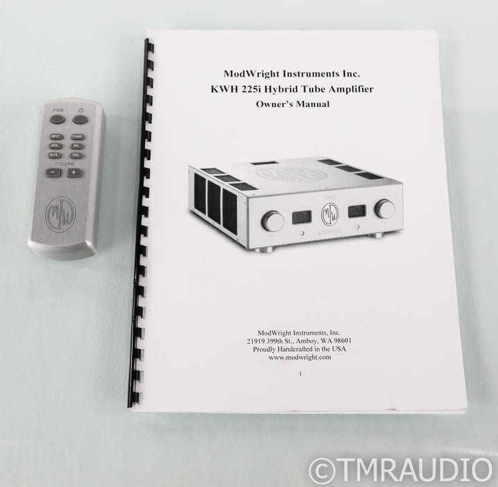 ModWright KWH 225i Stereo Tube Hybrid Integrated Amplifier; Silver; Remote