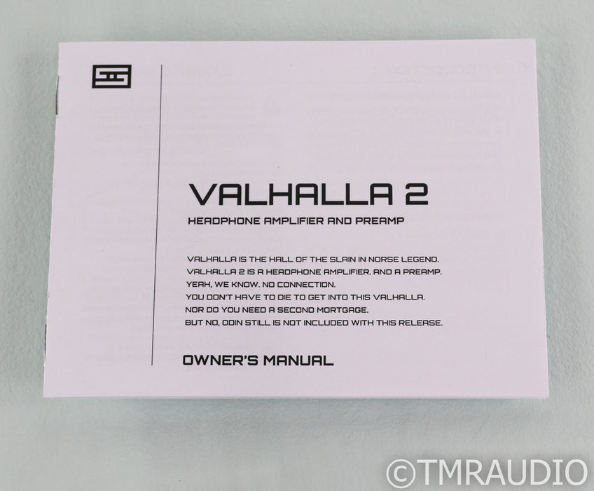 Schiit Audio Valhalla 2 Headphone Amplifier / Preamplifier; Black; ValhallaII