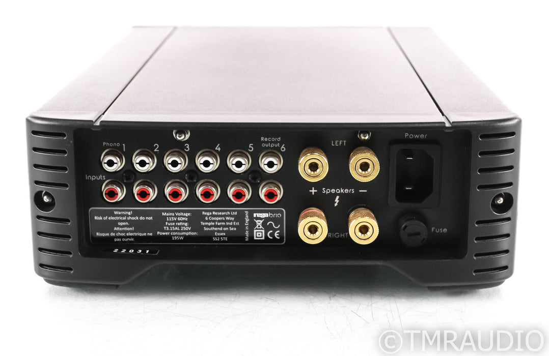 Rega Brio Stereo Integrated Amplifier; Black; Remote; MM Phono