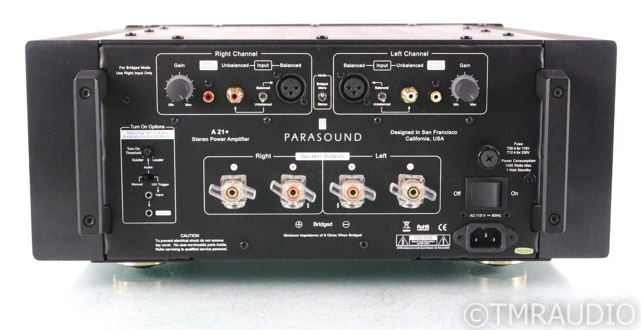 Parasound A21+ Stereo Power Amplifier; A-21 Plus