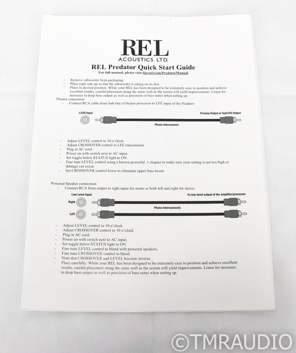 REL HT/1508 Predator Powered 15" Subwoofer; HT1508; Black