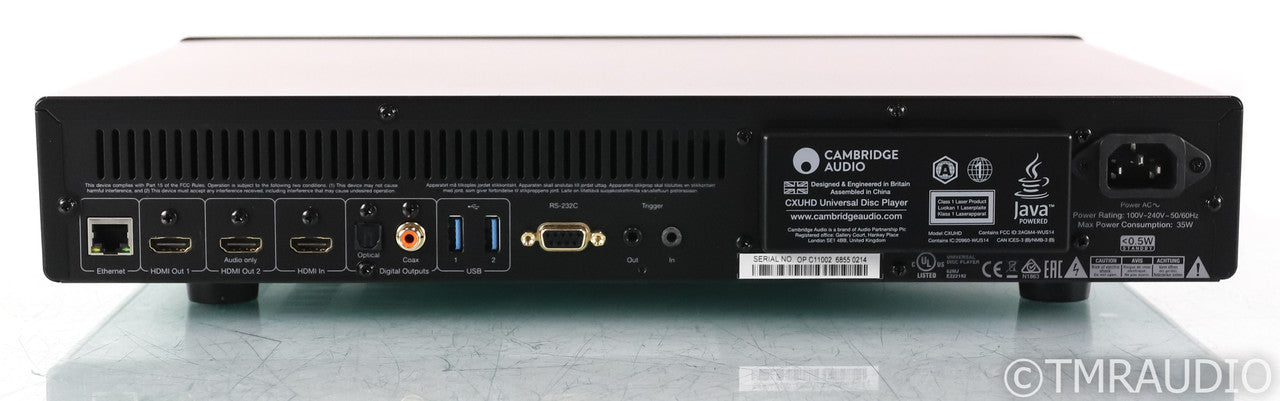 Cambridge CXUHD 4K Ultra HD Blu-Ray Transport; CX-UHD; Remote