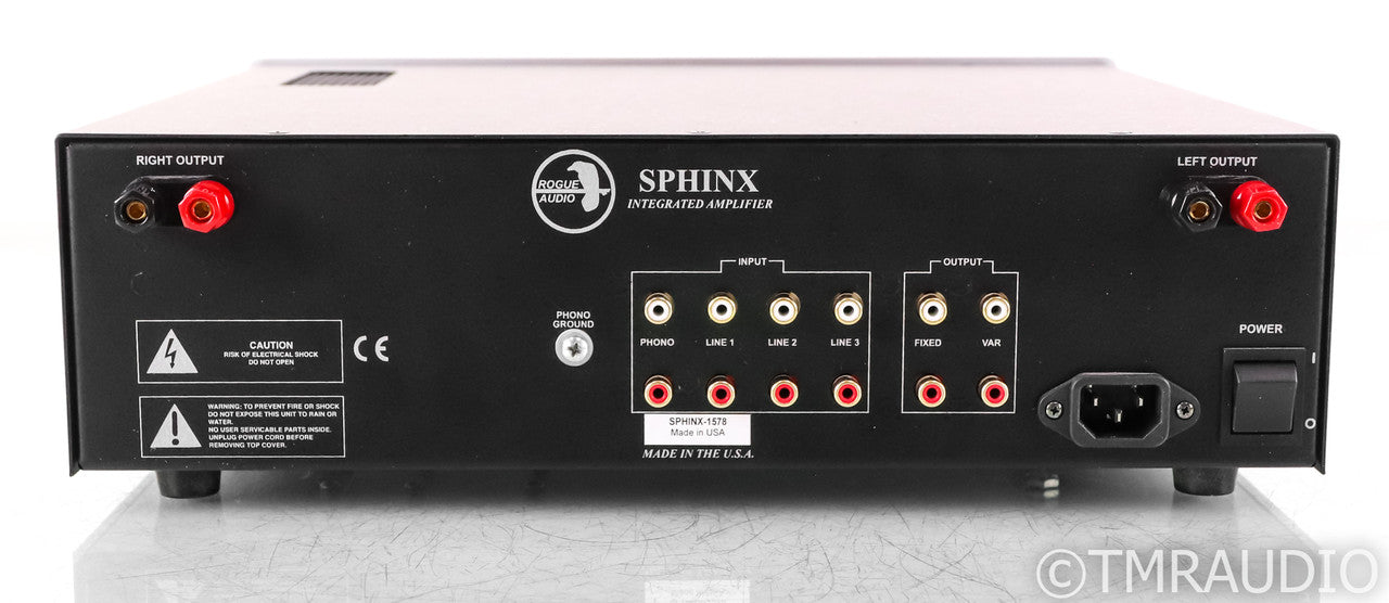Rogue Audio Sphinx Stereo Tube Integrated Amplifier; Silver; Remote