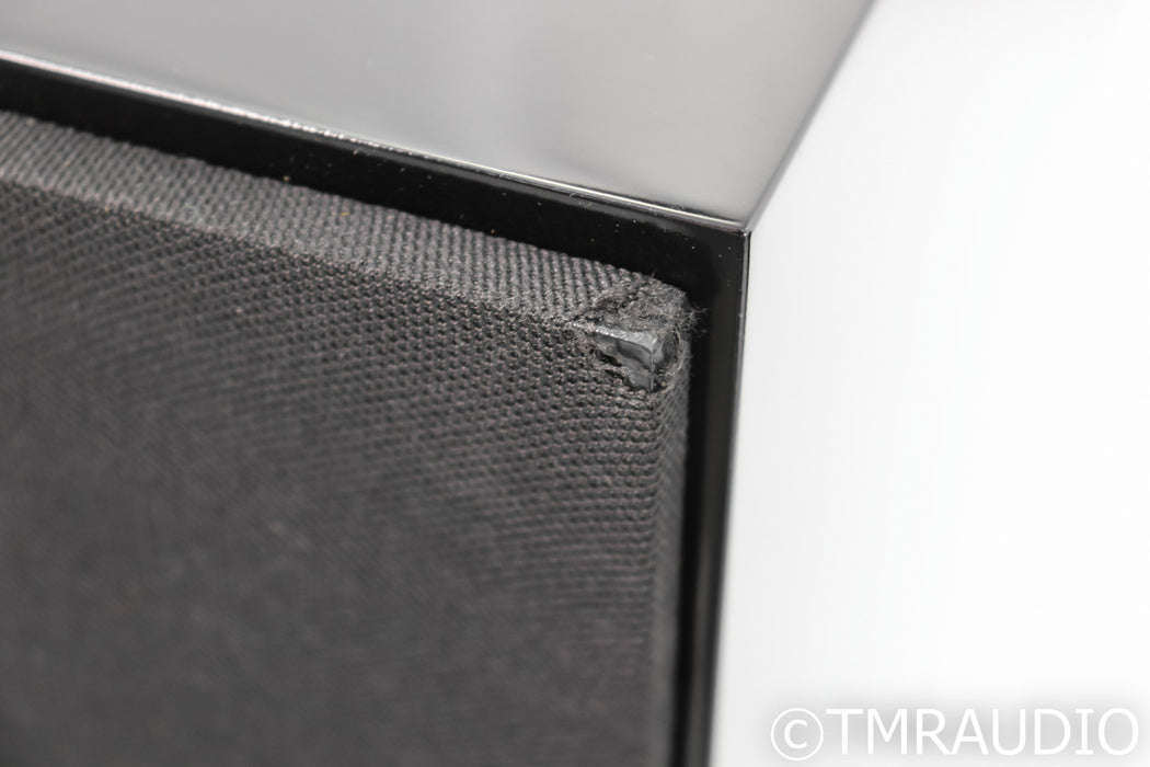 B&W CM-5 Bookshelf Speakers; Piano Black Pair w/ Stands