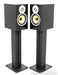 B&W CM-5 Bookshelf Speakers; Piano Black Pair w/ Stands