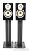 B&W CM-5 Bookshelf Speakers; Piano Black Pair w/ Stands