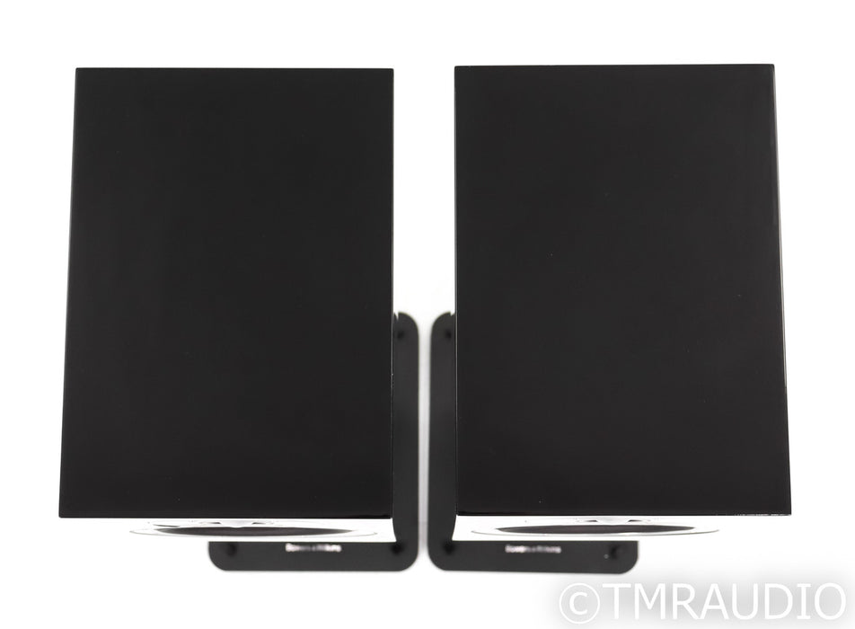 B&W CM-5 Bookshelf Speakers; Piano Black Pair w/ Stands