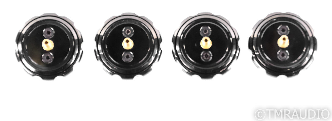 Arya Audio Labs RevOpod Isolation Feet; Black Chrome w/ Silver; Set of 4