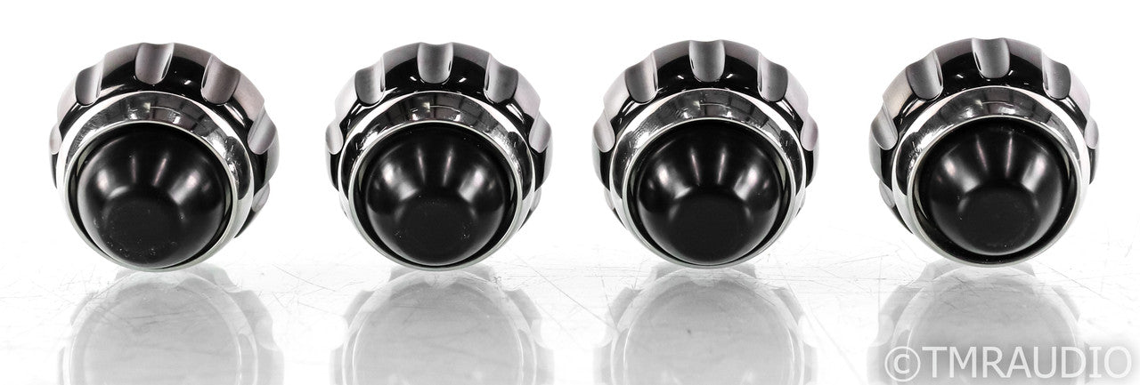 Arya Audio Labs RevOpod Isolation Feet; Black Chrome w/ Silver; Set of 4