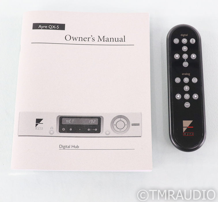 Ayre QX-5 Twenty Digital Hub DAC / Network Streamer; D/A Converter; Remote