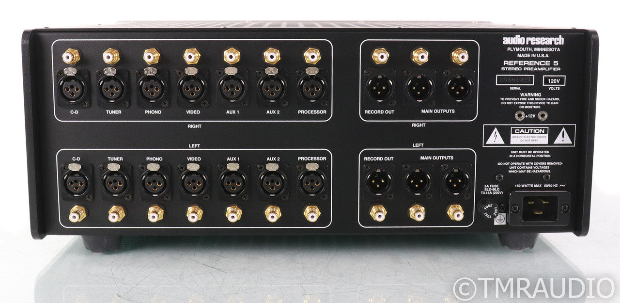 Audio Research Reference 5 Stereo Tube Preamplifier; REF 5; Remote; Silver