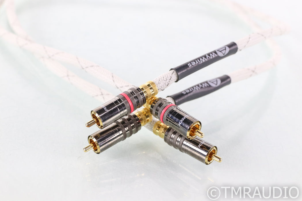 WyWires Platinum RCA Cables; 1m Pair Interconnects