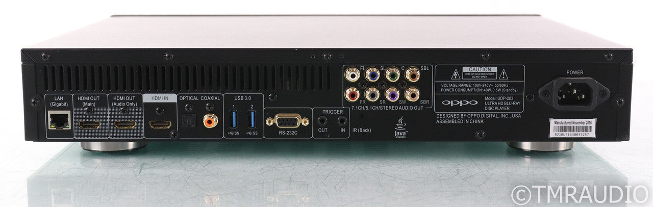 Oppo UDP-203 Universal 4K Blu-Ray Player; UDP203; UHD; Remote