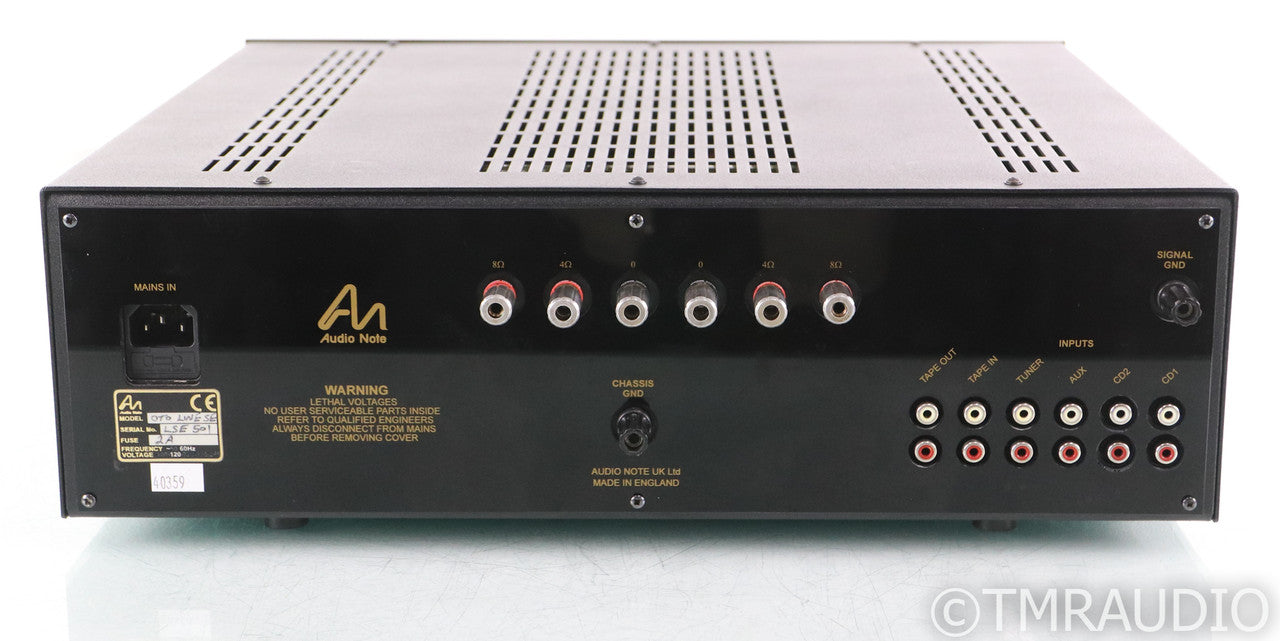 Audio Note OTO Line SE Stereo Tube Integrated Amplifier; Black