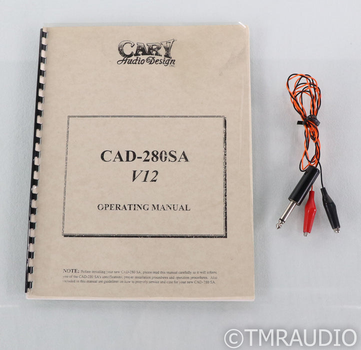 Cary Audio V12R CAD-280-SA Stereo Tube Power Amplifier; New Tubes