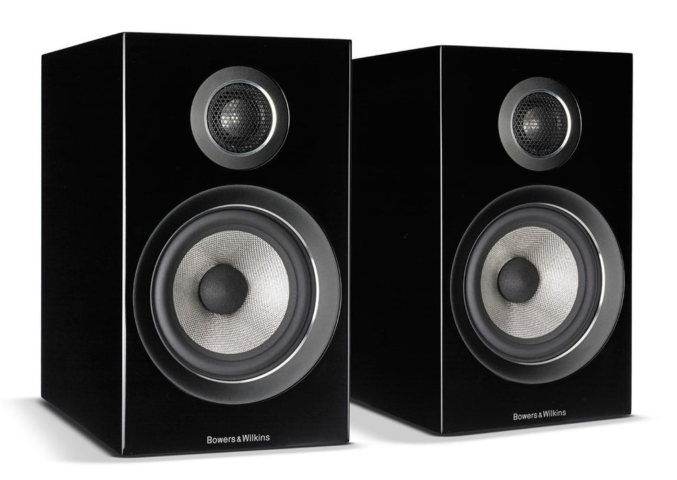 B&W 707 S2 Bookshelf Speakers; S-2; Gloss Black Pair (New)