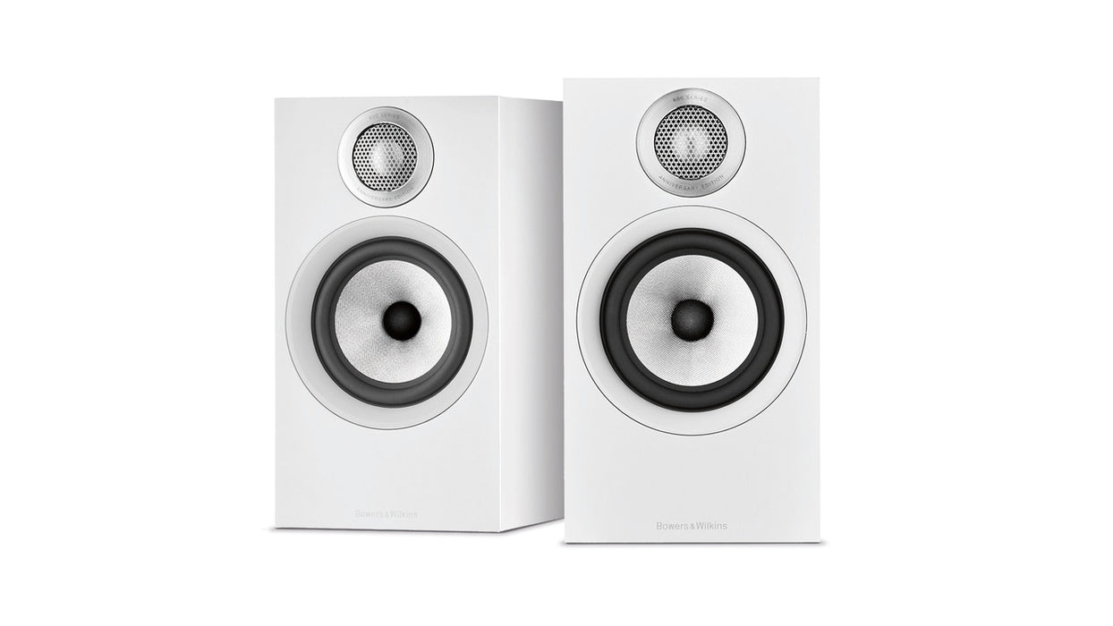 Bowers & Wilkins 607 S2 Bookshelf Speakers; White; Anniversary Edition