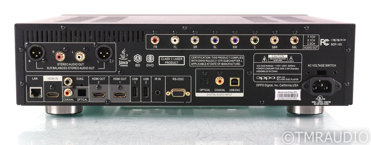 Oppo BDP-105 Universal Disc Player / DAC; BDP105; USB; Remote; Upgraded