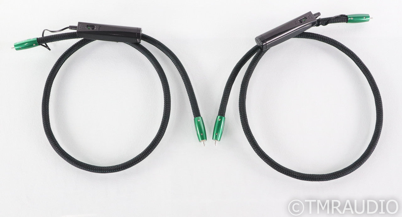 AudioQuest Earth RCA Cables; 1m Pair Interconnects; 72v DBS (Open Box)