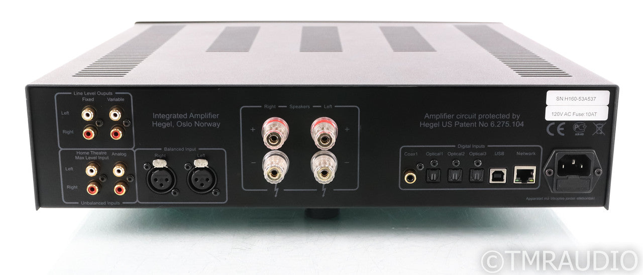 Hegel H160 Stereo Integrated Amplifier; Remote; Wireless; DAC; Black; H-160