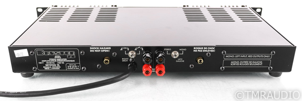 Bryston 2B Vintage Stereo Power Amplifier; 2-B