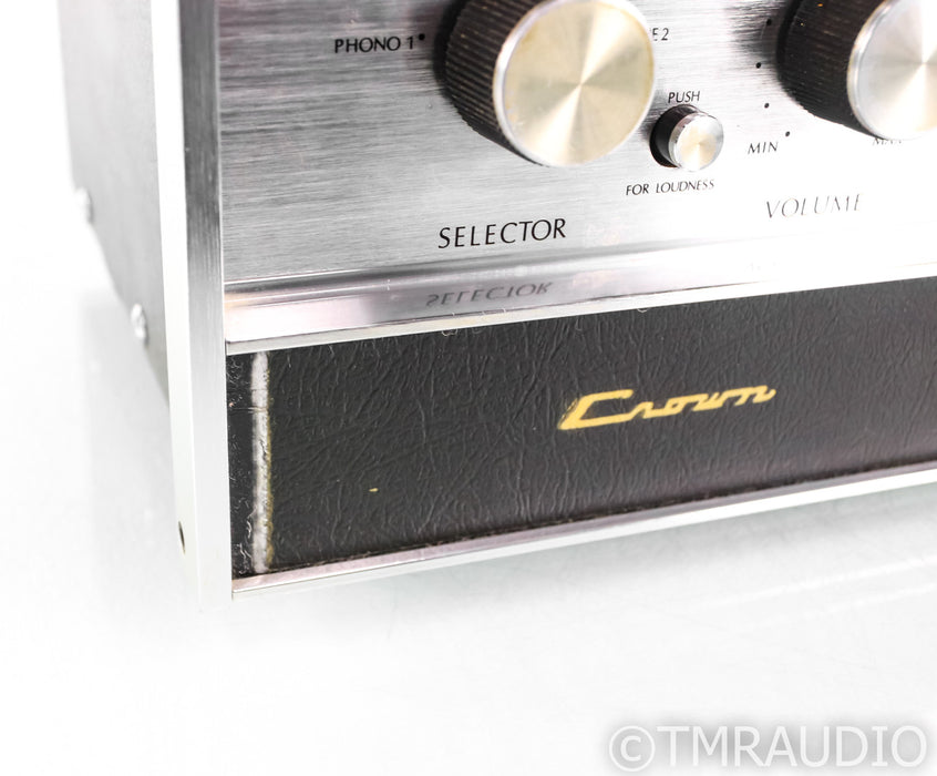 Crown IC 150 Vintage Stereo Preamplifier; IC150; Silver; MM Phono