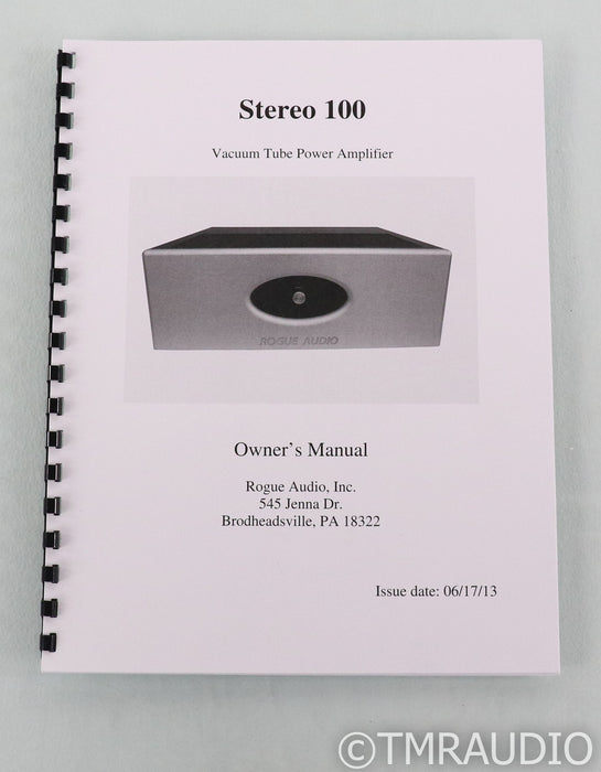 Rogue Audio ST-100 Stereo Power Amplifier; Black; Stillpoints Feet