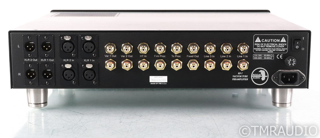 Rogue Audio RP-7 Stereo Tube Preamplifier; Remote; RP7; Black