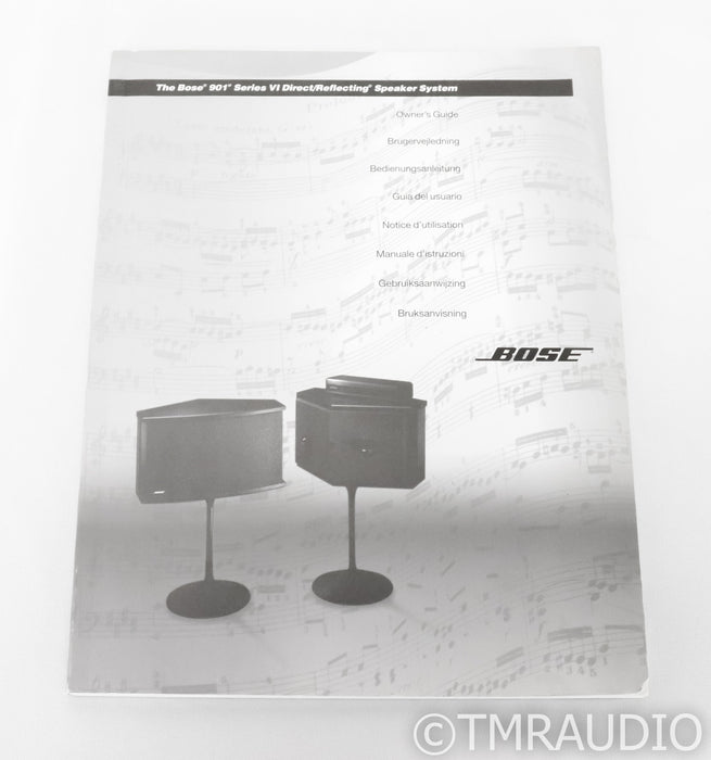 Bose 901 Series VI Stand-Mount Speakers; Walnut Pair w/ Equalizer & Stands