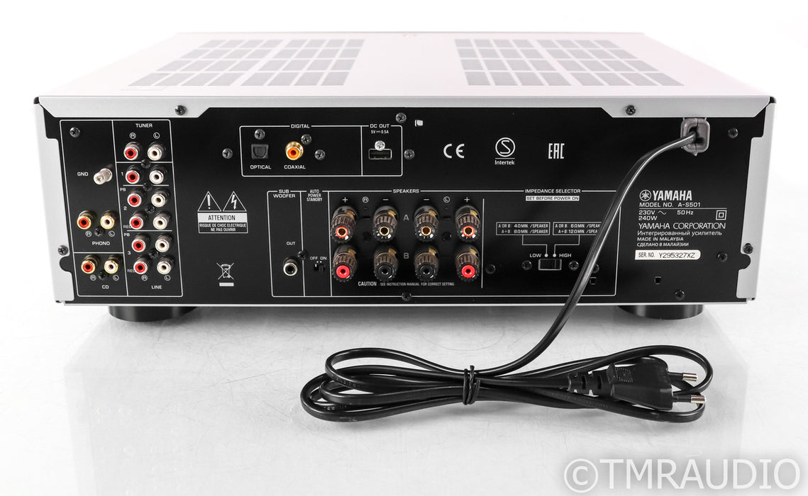 Yamaha A-S501 Stereo Integrated Amplifier; MM Phono; Remote (240V)