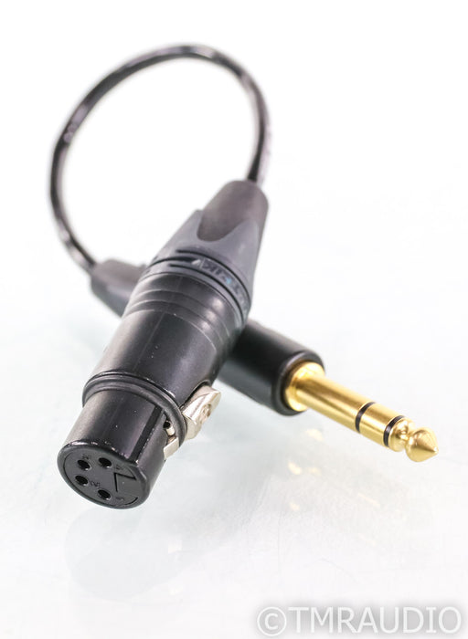 Abyss 4-pin XLR to 1/4" TRS Headphone Adapter Cable; 7"; JPS Labs