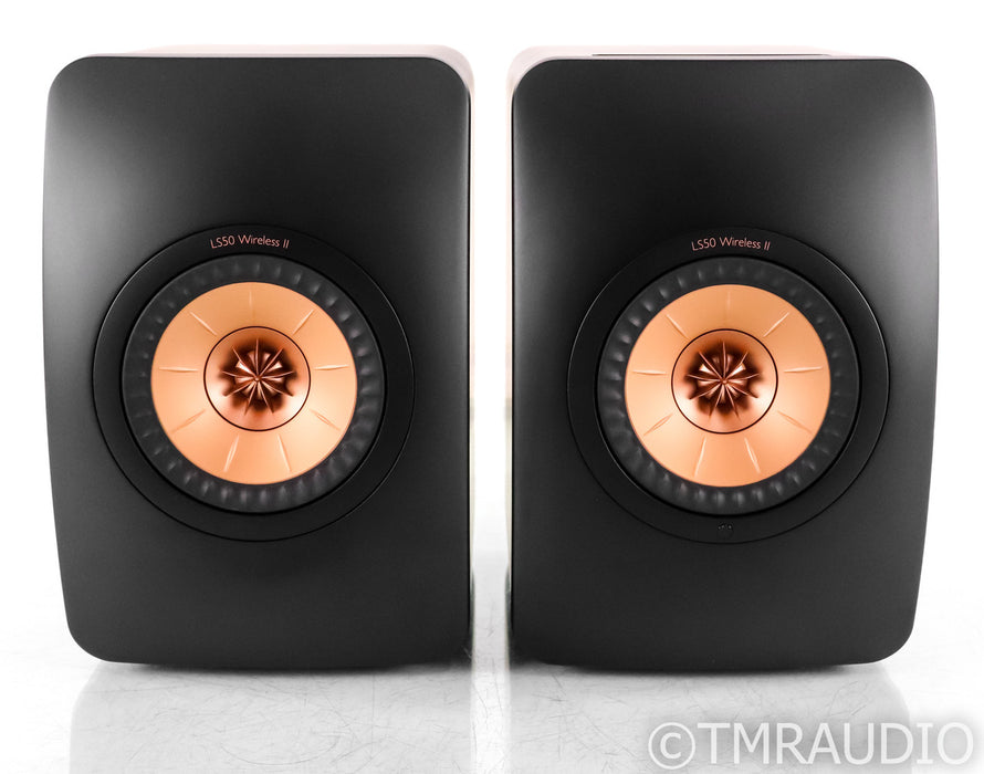 Kef LS50 Wireless II Powered Bookshelf Speakers; Carbon Black Pair