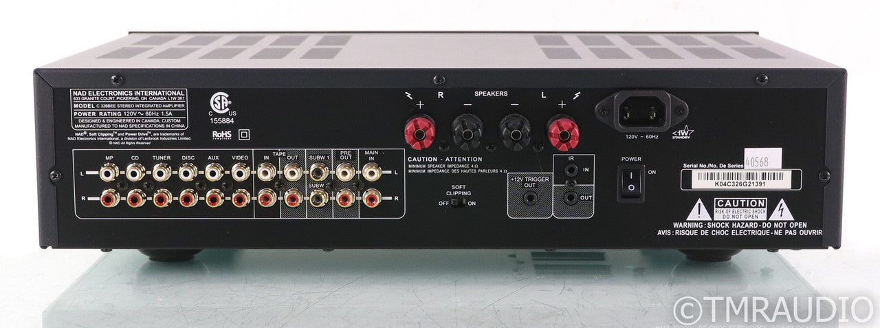 NAD C326BEE Stereo Integrated Amplifier; Black; Remote