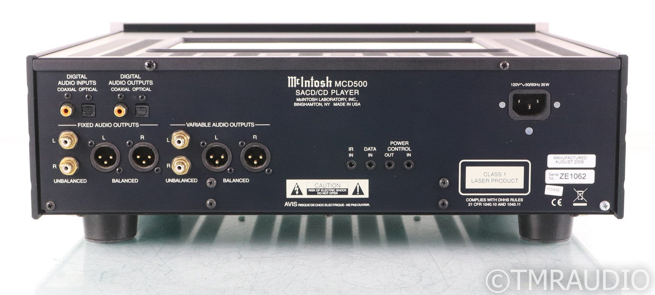 McIntosh MCD500 SACD / CD Player; Black; Remote