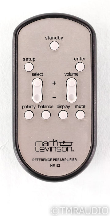 Mark Levinson No. 52 Replacement Remote; For Mark Levinson Preamplifier