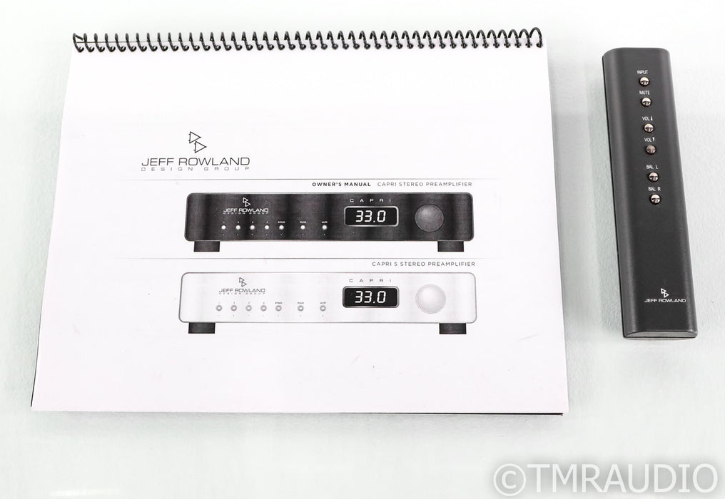 Jeff Rowland Capri S Stereo Preamplifier; Remote