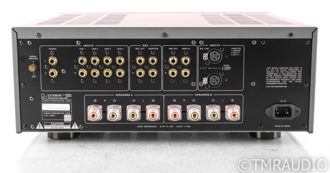 Luxman L-550AXII Stereo Integrated Amplifier; Mark II; Remote; MM / M Phono